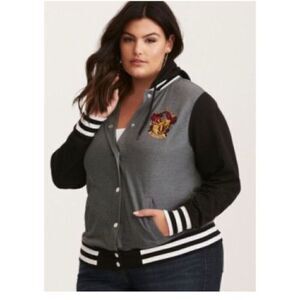 Torrid x harry potter/ gryffendor letterman  varsity Jacket/coat 3/4 xl